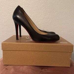 Christian Louboutin Simple Pump 100, Size 7/ matte kid leather